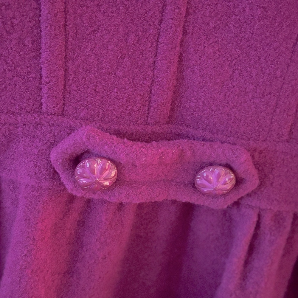 Yinge Ni Fushia Women’s Coat. Sz-10 Barbiecore Purple/Pink. Gorgeous Buttons EUC - Picture 4 of 16